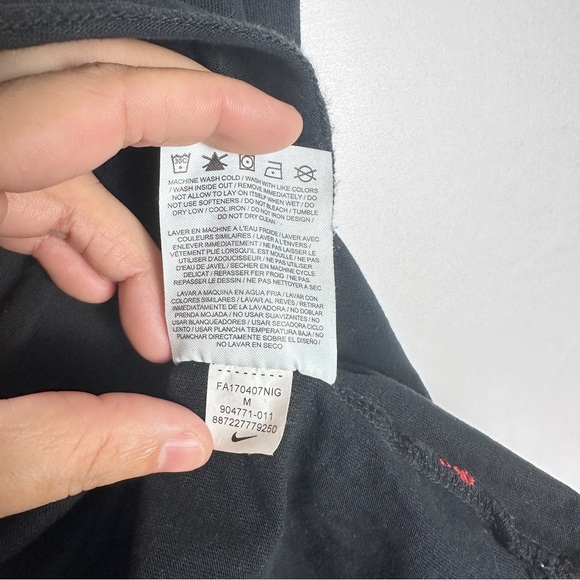 Vintage NIKE Just Do It Spell-Out sportswear black half Short Sleeve Shirt M EUC - Picture 5 of 7